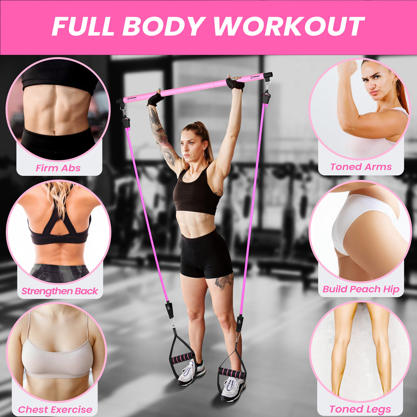 Pilates Bar Kit Pink
