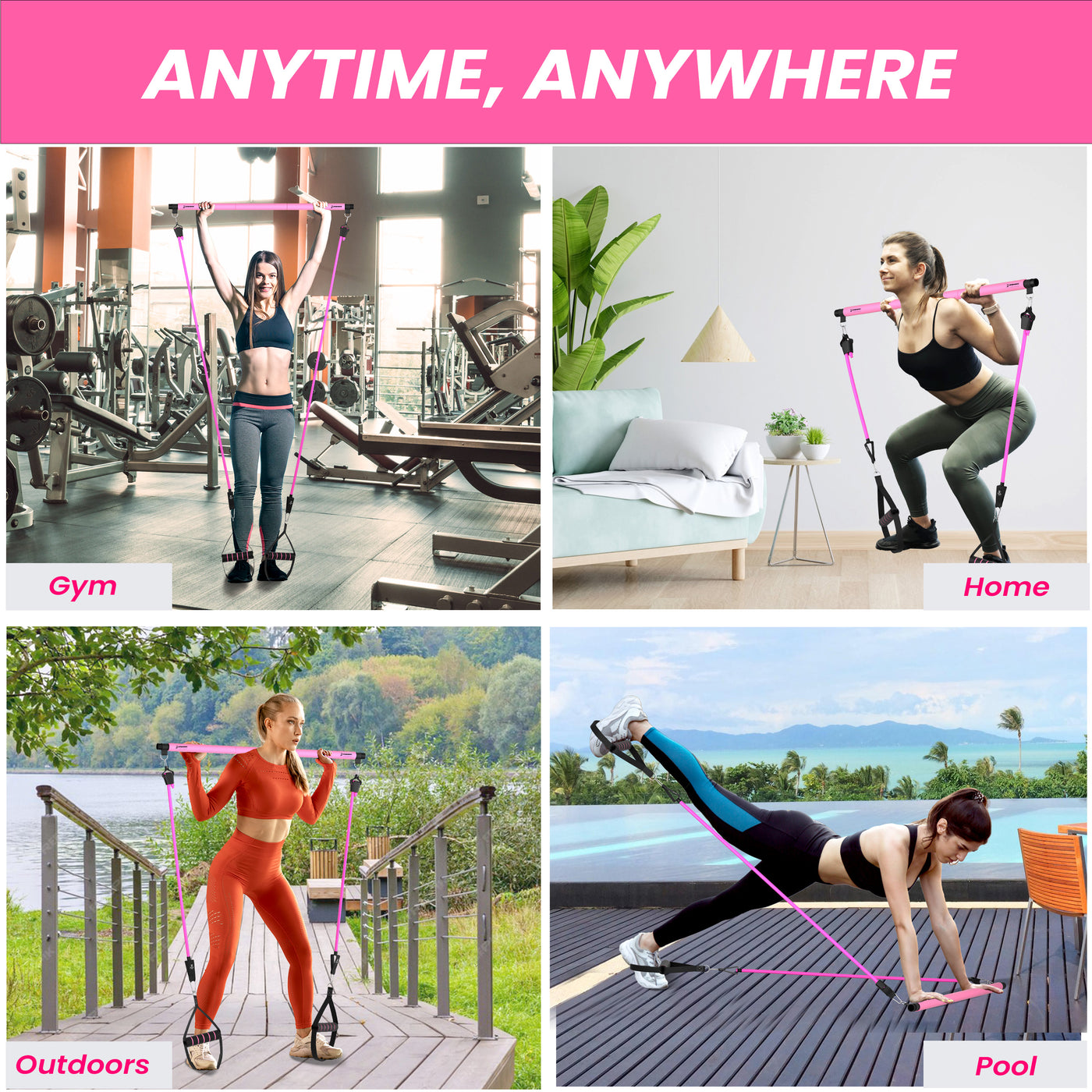 Pilates Bar Kit Pink